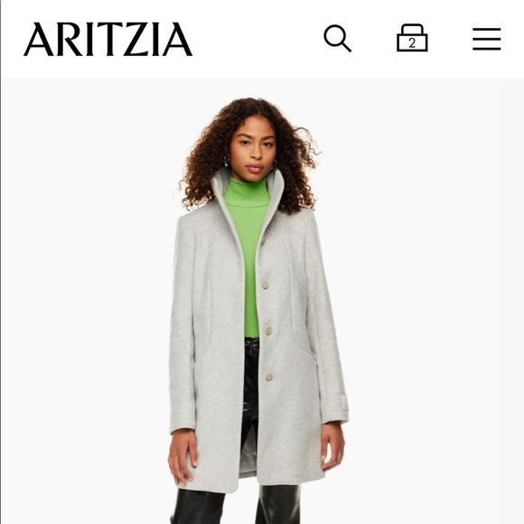 Aritzia Wilfred cocoon wool jacket. Size small, black. - Picture 4 of 4